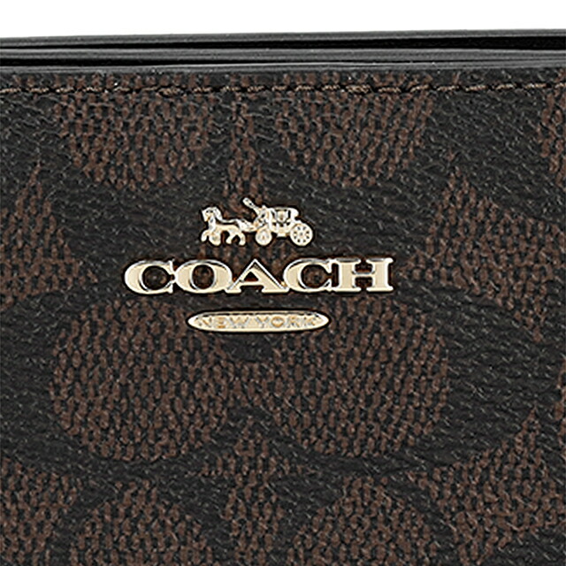 コーチ 二つ折り財布 二折財布 レディース ブランド COACH Philippines CW789 IMXAQ ダークブラウン/ブラック