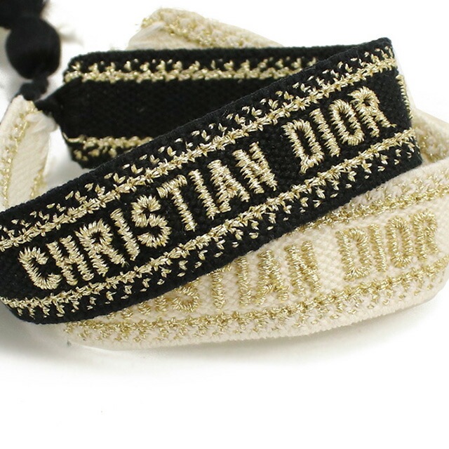 ディオール ブレスレット レディース ブランド Christian Dior イタリア B0961 ブラック ホワイト系 アクセサリー