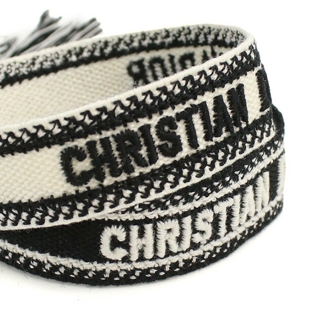 ディオール ブレスレット レディース ブランド Christian Dior イタリア B0961 ブラック ホワイト系 アクセサリー