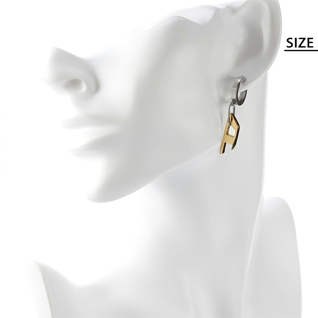 ディーゼル ピアス メンズ DIESEL フープ 片耳用 DX1419931 ゴールド シルバー アクセサリー ジュエリー ブランド 高級 おしゃれ プレゼント 男性 実用的 かっこいい