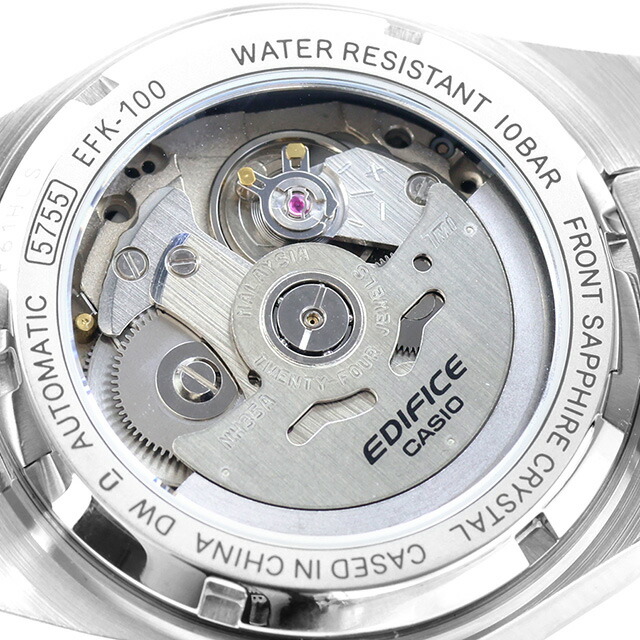 エディフィス EDIFICE 自動巻き K-100D-3A 海外モデル メンズ 腕時計 ブランド カシオ casio アナログ グリーン おしゃれ 防水 文字盤 大きい プレゼント 男性 実用的