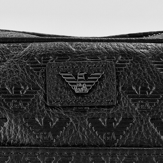 エンポリオ・アルマーニ ショルダーバッグ メンズ ブランド EMPORIO ARMANI EM001682-AF14774 UC001 ブラック 斜めがけ ブランド 高級 おしゃれ プレゼント 男性 実用的 かっこいい