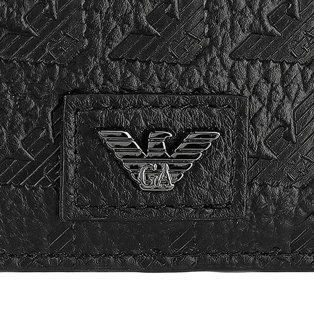 エンポリオ・アルマーニ カードケース メンズ ブランド EMPORIO ARMANI EM001740-AF14774 UC001 ブラック 定期入れ 高級 おしゃれ プレゼント 実用的