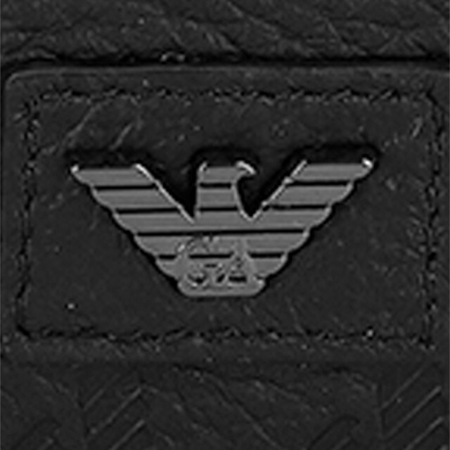 エンポリオ・アルマーニ 二つ折り財布 メンズ ブランド EMPORIO ARMANI レザー EM001741-AF14774 ブラック ウォレット 高級 おしゃれ プレゼント 実用的