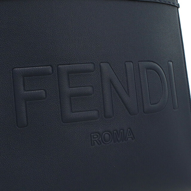 フェンディ トートバッグ メンズ FENDI レザー 7VA583 ネイビー系 バッグ 軽量 手提げ ブランド 高級 おしゃれ プレゼント 男性 実用的 かっこいい