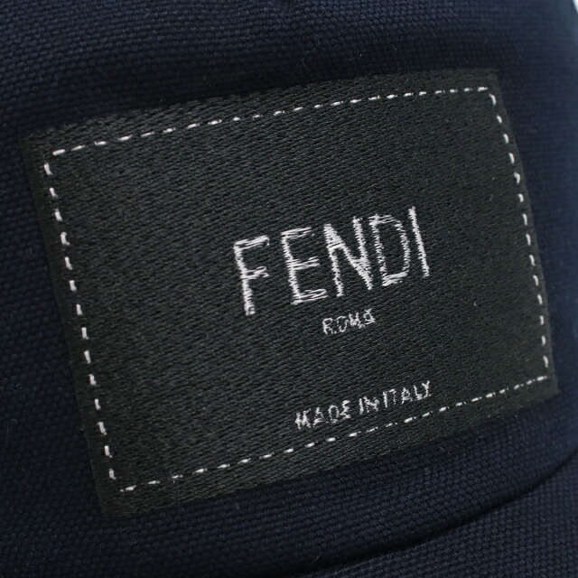 フェンディ キャップ メンズ FENDI コットン100% イタリア FXQ768 ネイビー系 小物 選べるモデル プレゼント 実用的