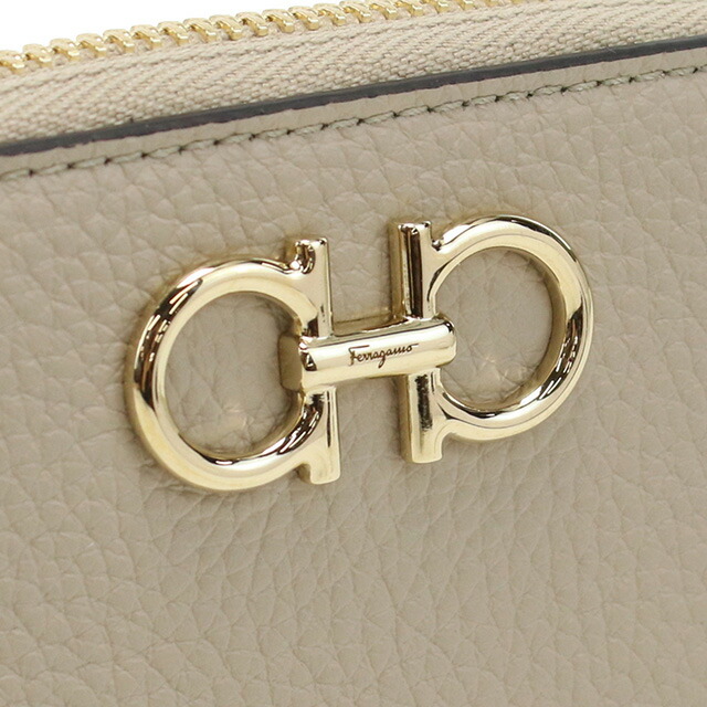 フェラガモ 小銭入れ レディース ブランド FERRAGAMO 22-0406 ベージュ 財布