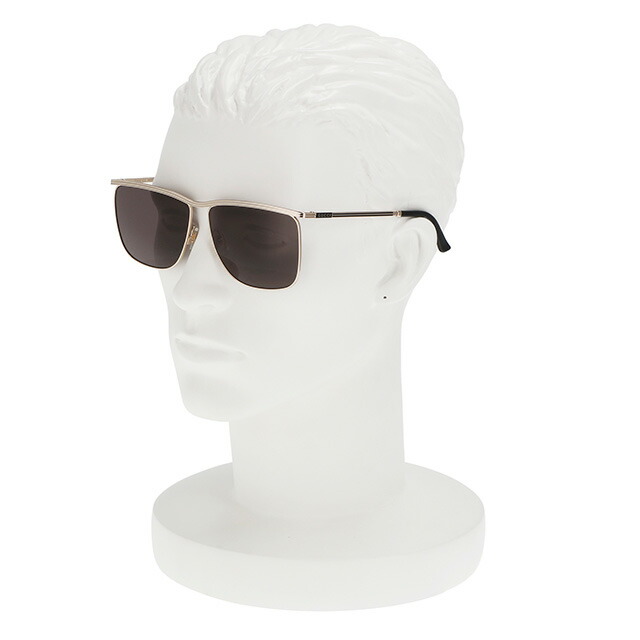 グッチ サングラス メンズ ブランド GUCCI GG0821S ゴールド／グレー
