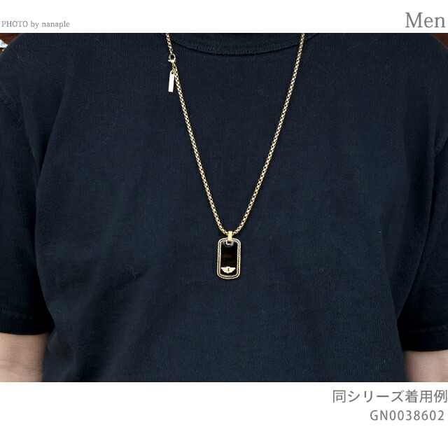 ポリス ネックレス メンズ ブランド POLICE STAMP プレート GN0038602 ゴールド アクセサリー