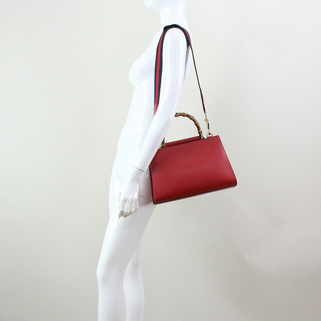 グッチ ハンドバッグ レディース ブランド GUCCI レザー 459076 レッド バッグ 軽量 小さめ 手提げ 高級 おしゃれ プレゼント 女性 実用的 かわいい
