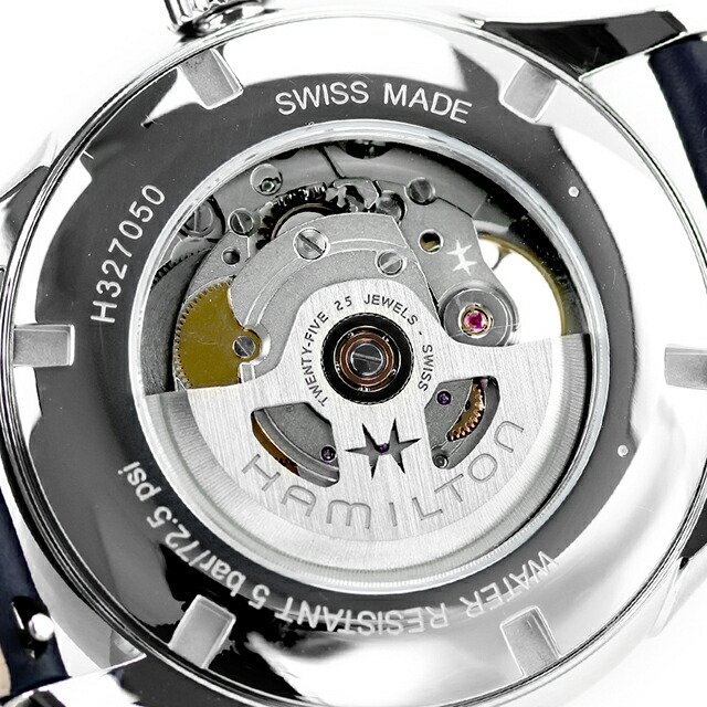 ハミルトン ジャズマスター Open Heart Auto 42mm 自動巻き 腕時計 ブランド メンズ オープンハート HAMILTON JAZZMASTER H32705640 アナログ ブルー ネイビー スイス製 おしゃれ 防水 プレゼント 男性 実用的
