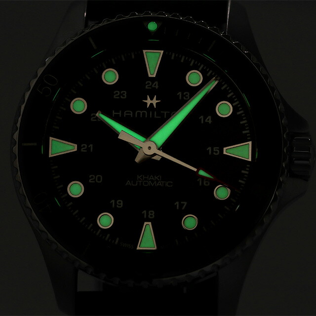 ハミルトン カーキ ネイビー スキューバ オート 43mm 自動巻き 腕時計 メンズ HAMILTON H82515330 アナログ ブラック 黒 スイス製 ブランド おしゃれ 防水 プレゼント 男性 実用的