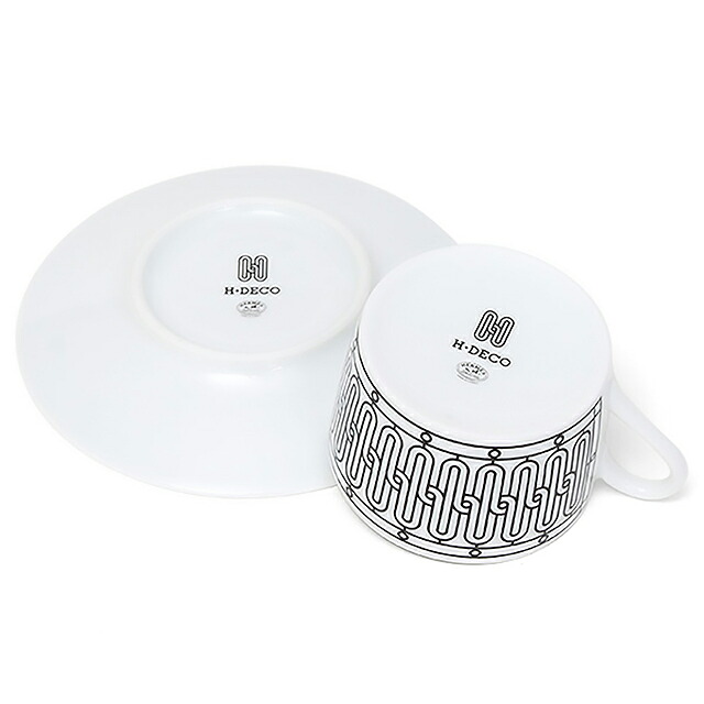 エルメス ティーカップ&ソーサー ブランド HERMES H Deco(アッシュデコ) ティーC-Sペア 37016 ホワイト