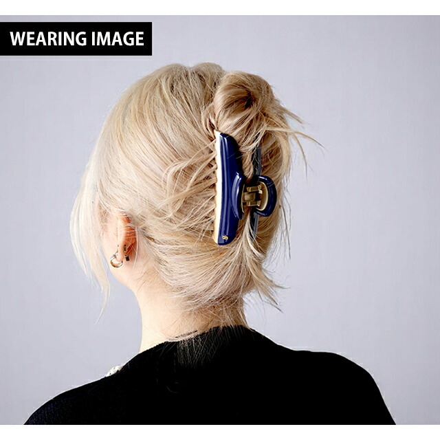 アレクサンドル ドゥ パリ ヘアクリップ レディース ブランド ALEXANDRE DE PARIS ヴァンドームLクリップ ICCL-12832-02-M5 MARINE ヘアアクセサリー