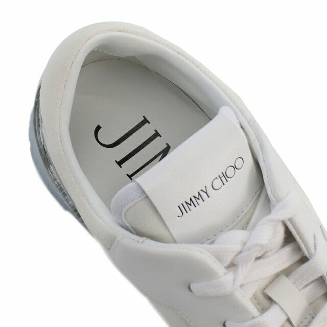 ジミーチュウ スニーカー メンズ JIMMY CHOO カーフレザー・キャンバス FLORENT-M ホワイト系 小物 選べるモデル プレゼント 実用的