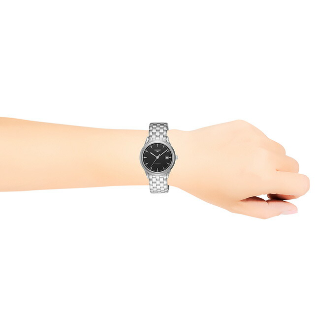 ロンジン フラッグシップ 自動巻き 腕時計 ブランド メンズ LONGINES L4.974.4.52.6 アナログ ブラック 黒 スイス製 おしゃれ 防水 プレゼント 男性 実用的
