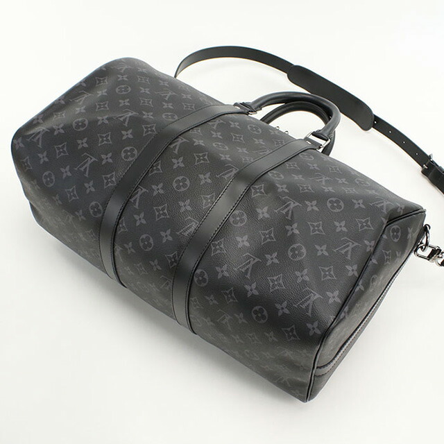 ルイヴィトン ボストンバッグ ユニセックス ブランド LOUIS VUITTON エクリプス キーポル・バンドリエール 45 M40569 ブラック バッグ