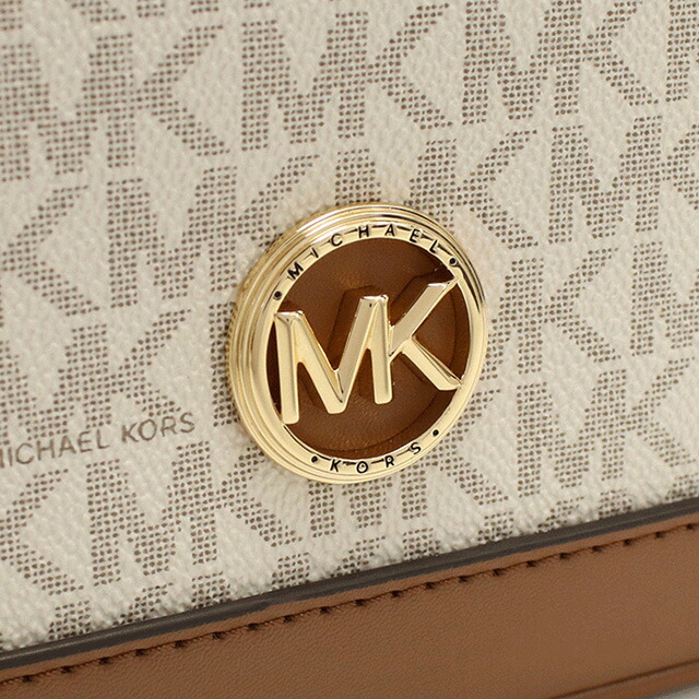 マイケル・コース トートバッグ レディース MICHAEL KORS LUISA インドネシア 30R4G99T1V VANILLA-LUGG ホワイト系 ブラウン系 バッグ 軽量 手提げ ブランド 高級 おしゃれ プレゼント 女性 実用的 かわいい