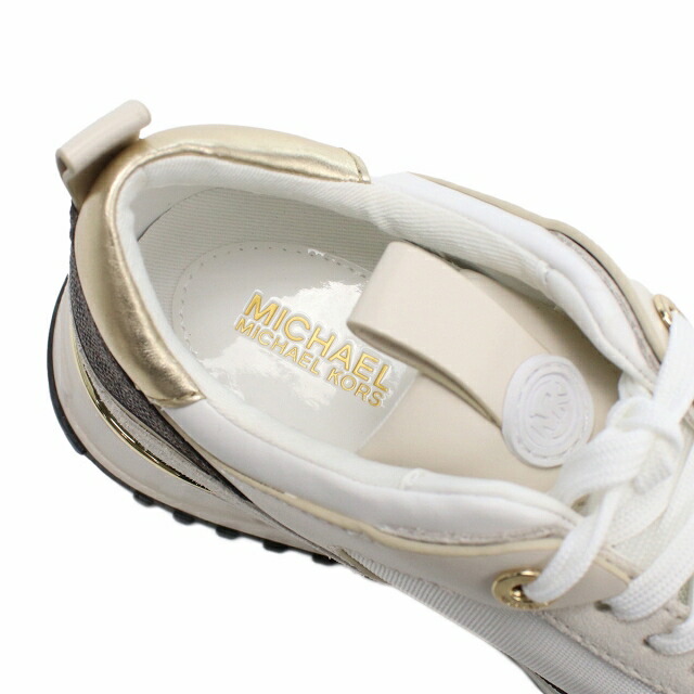 マイケルコース スニーカー レディース MICHAEL KORS PVC ポリエステル コットン ポリウレタン カンボジア 43F1THFS1B OPTIC WHITE ホワイト系 ブラウン系 小物 選べるモデル