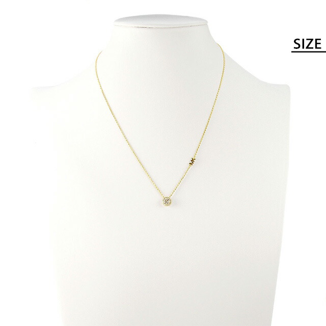 MICHAELKORS マイケルコース ネックレス レディース ブランド キュービックジルコニア シルバー925 ペンダント ジルコニア パヴェ ハロ MKC1208AN710 ゴールド アクセサリー ハイブランド 記念日 誕生日プレゼント ギフト