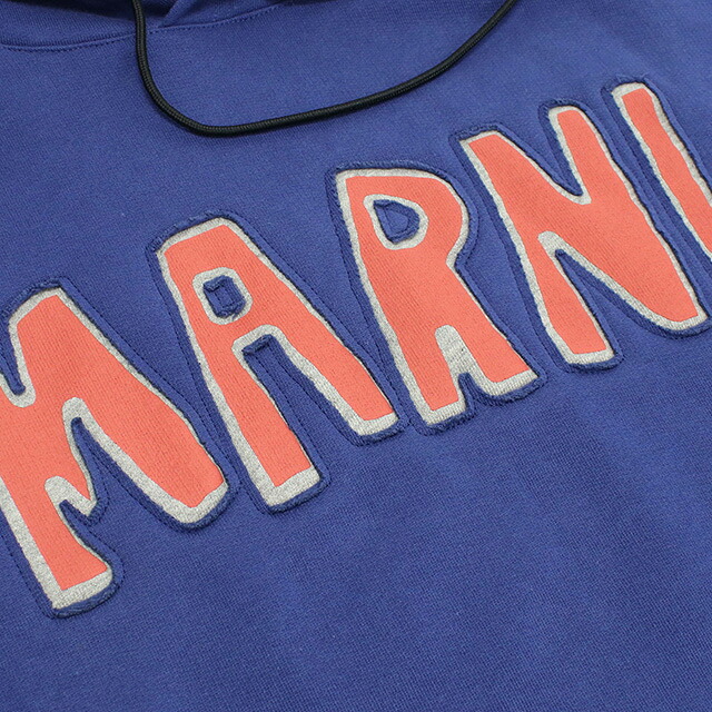 マルニ パーカー メンズ ブランド MARNI コットン100%裏起毛 ポルトガル FUMU0073P5 ブルー系 ファッション 選べるモデル プレゼント 実用的