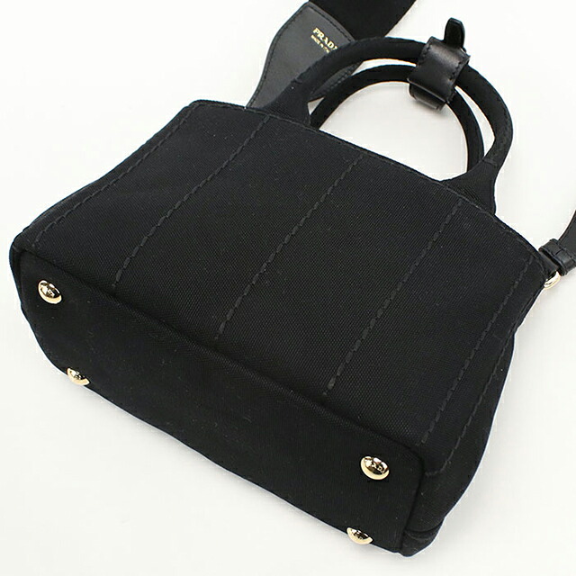 プラダ トートバッグ レディース ブランド PRADA CANAPA RICAMO 2WAY 1BA038 ブラック 軽量 手提げ 高級 おしゃれ プレゼント 女性 実用的 かわいい