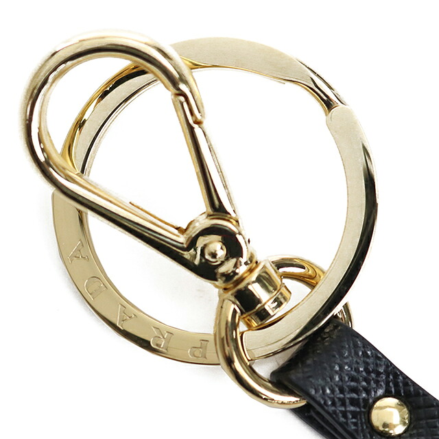 プラダ キーリング レディース ブランド PRADA レザー 1PP128 ブラック 高級 おしゃれ プレゼント 実用的