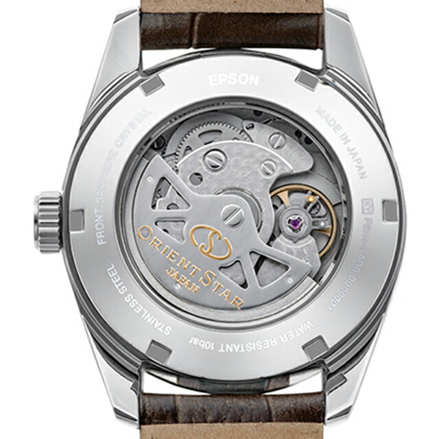 オリエントスター Contemporary Date 自動巻き 腕時計 ブランド メンズ ORIENT STAR RK-AU0113Y アナログ ブラウン 日本製 おしゃれ 防水 プレゼント 男性 実用的
