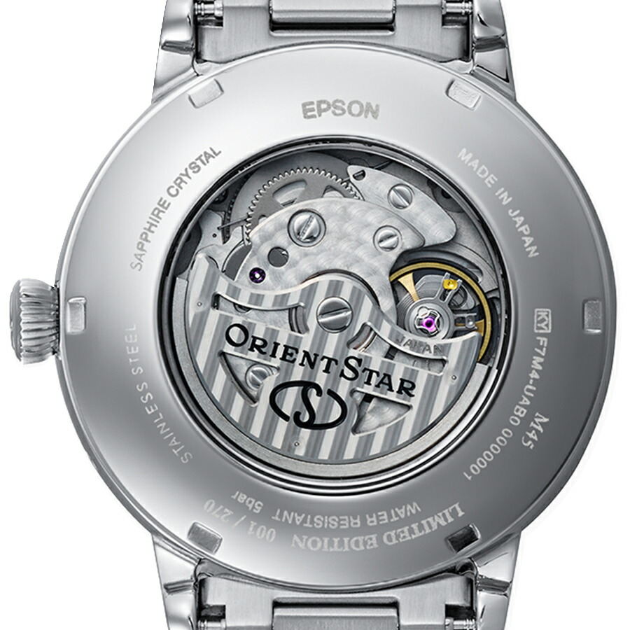 オリエントスター Classic Collection M45 F7 Mechanical Moon Phase 自動巻き 腕時計 ブランド メンズ 数量限定 ムーンフェイズ オープンハート 替えベルト ORIENT STAR RK-BT0003L ブルー おしゃれ 防水 プレゼント 男性 実用的