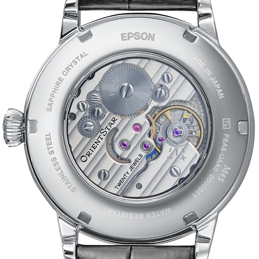 オリエントスター Classic Collection M45 F8 Mechanical Moon Phase 手巻き 腕時計 ブランド メンズ ムーンフェイズ ORIENT STAR RK-BW0001S ホワイト ブラック 黒 おしゃれ 防水 プレゼント 男性 実用的
