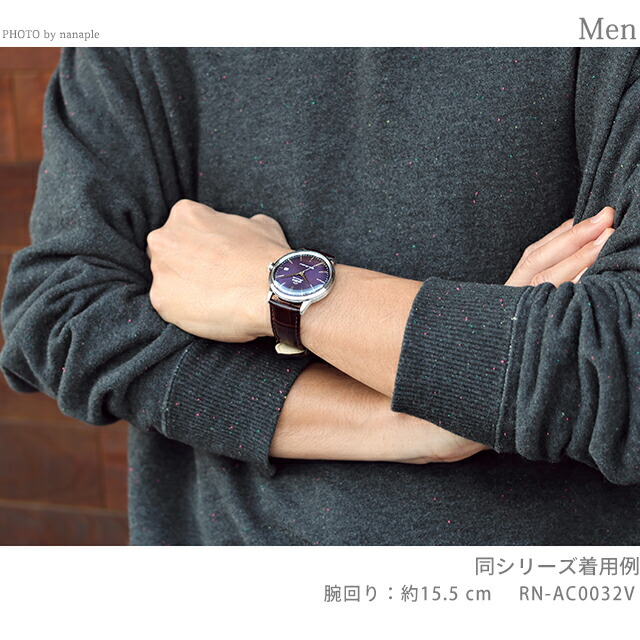 オリエント Classic Orient Bambino 自動巻き 腕時計 ブランド メンズ ORIENT CLASSIC RN-AC0032V アナログ パープル ダークブラウン おしゃれ 防水 プレゼント 男性 実用的