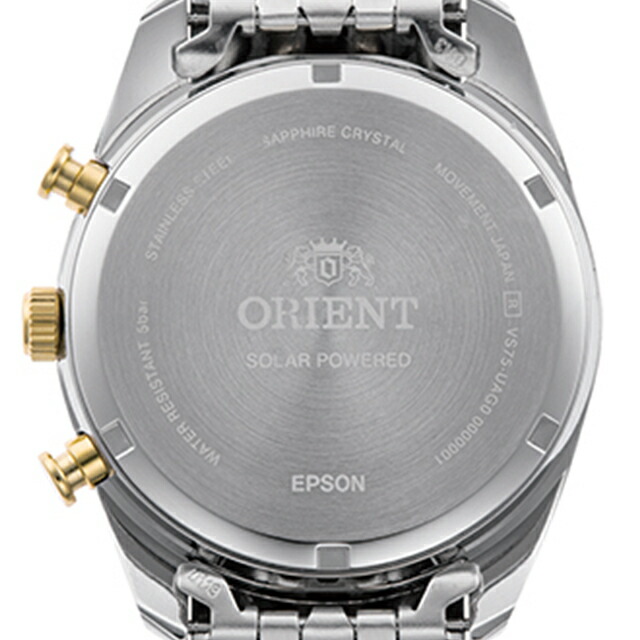 オリエント コンテンポラリー コンテンポラリー ソーラーパワード クロノグラフ ソーラー 腕時計 メンズ クロノグラフ ORIENT CONTEMPORARY RN-TX0302S アナログ シルバー ゴールド 日本製 ブランド おしゃれ 防水 プレゼント 男性 実用的