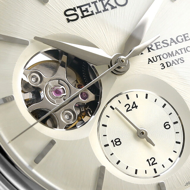 セイコー プレザージュ Classic Series 自動巻き 腕時計 メンズ コアショップ専用 流通限定 SEIKO PRESAGE SARJ007 アナログ オフホワイト 白 日本製 高級 ブランド おしゃれ 防水 プレゼント 男性 実用的