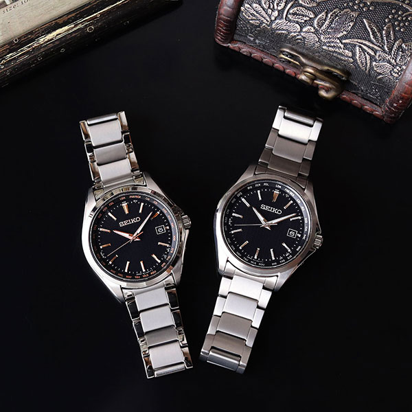 セイコー 腕時計 ソーラー電波腕時計 ソーラー電波時計 電波ソーラー メンズ チタン ワールドタイム 時計 SBTM291 日本製 SEIKO ブラック ブランド おしゃれ 防水 プレゼント 男性 実用的