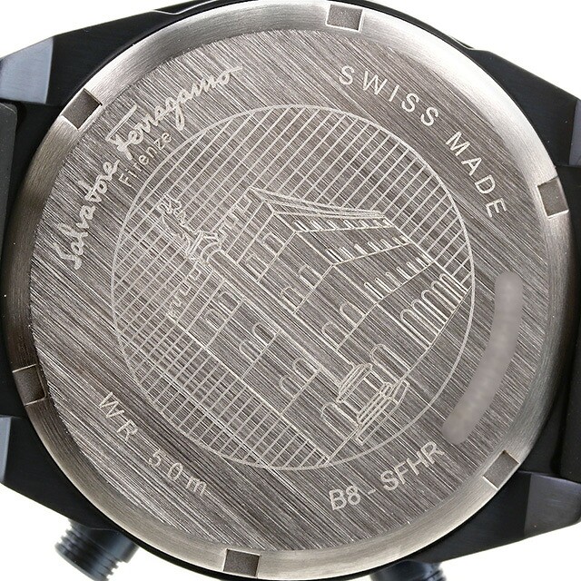 サルヴァトーレ フェラガモ SLX Chronograph クオーツ 腕時計 メンズ クロノグラフ Salvatore Ferragamo SFHR00220 アナログ ネイビー ブラック 黒 スイス製 高級 ブランド おしゃれ 防水 プレゼント 男性 実用的