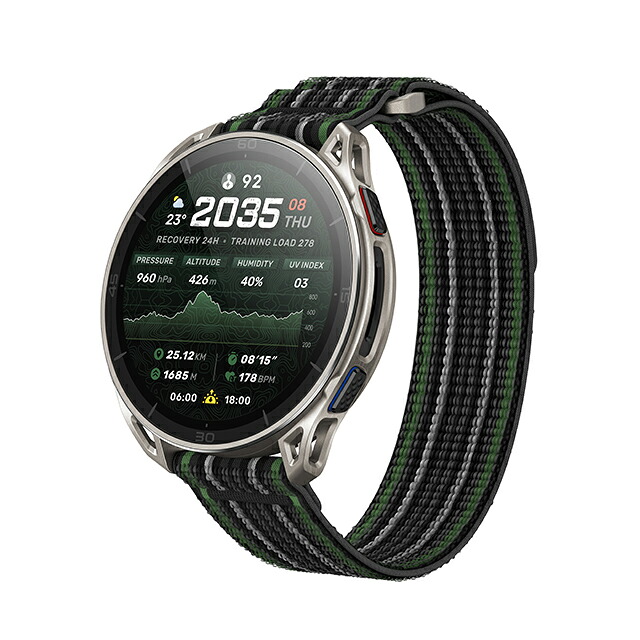 アマズフィット チーター 2 ウルトラ Cheetah 2 Ultra スマートウォッチ ブランド チタン Bluetooth 替えベルト Amazfit SP170084-C245 デジタル ブラック 黒