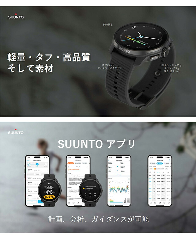 スント スント レース S オールブラック 充電式クオーツ スマートウォッチ ブランド メンズ レディース SUUNTO SS051093000 デジタル ブラック 黒