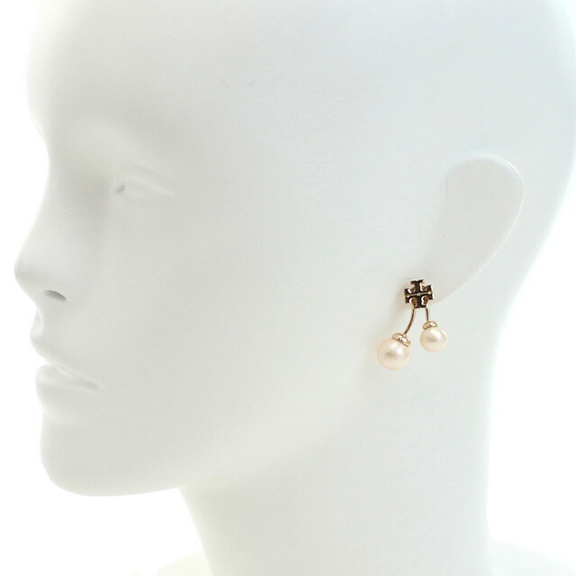 トリーバーチ ピアス レディース ブランド TORY BURCH 147756 TORY GOLD-CREAM ホワイト系 アクセサリー