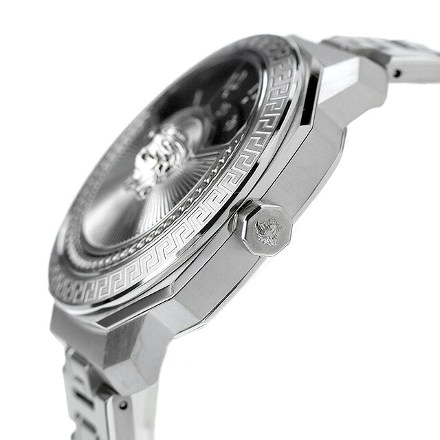ヴェルサーチ ダイロス アイコン クオーツ 腕時計 メンズ レディース VERSACE VQU030015 アナログ ブラック 黒 スイス製 高級 ブランド おしゃれ 防水 プレゼント 実用的