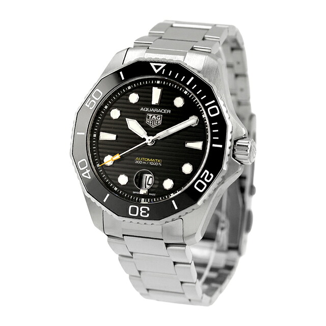 タグ・ホイヤー アクアレーサー プロフェッショナル300 デイト 43mm 自動巻き 腕時計 ブランド メンズ TAG Heuer WBP201A.BA0632 アナログ ブラック 黒 おしゃれ 防水 プレゼント 男性 実用的