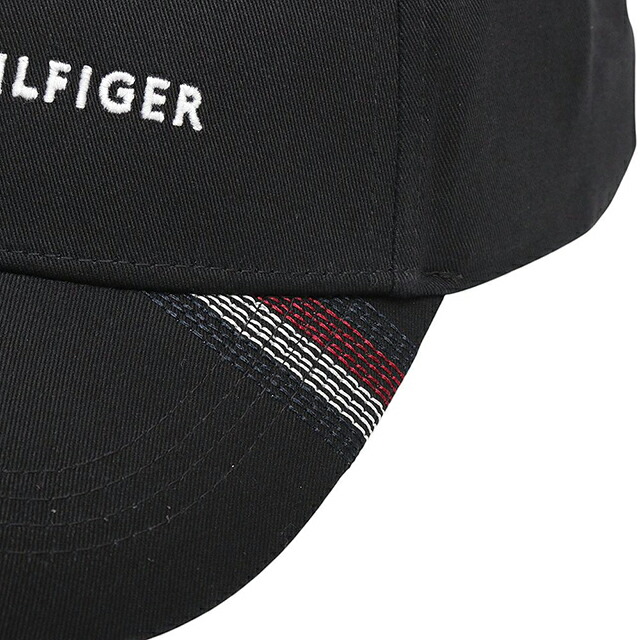 トミーヒルフィガー TOMMY HILFIGER TH FOUNDATION COTTON 6 PANEL CAP キャップ AM0AM12532BDS-BLACK メンズ 帽子 ブランド