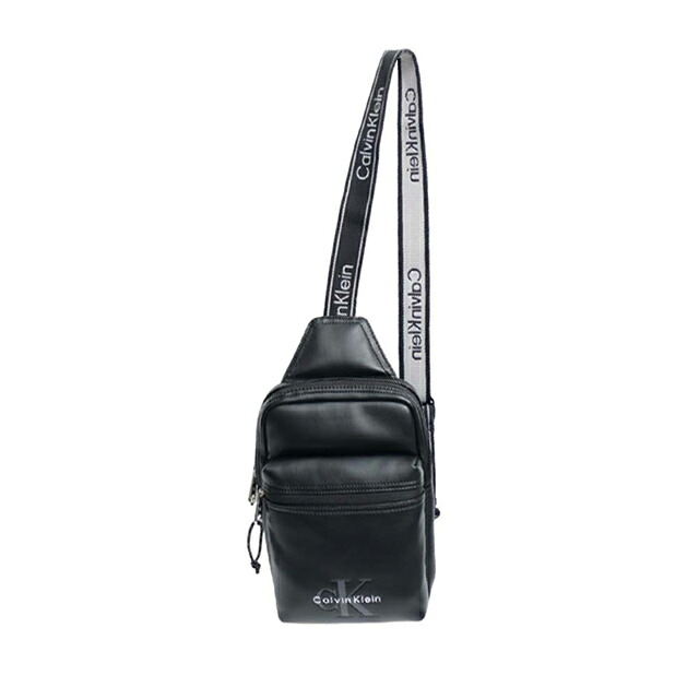 カルバンクライン CALVIN KLEIN BOLD LOGO WEBBING SLING ショルダーバッグ lv04d3449g-ub1 メンズ BLACK ブランド 斜めがけ ブランド 高級 おしゃれ プレゼント 男性 実用的 かっこいい