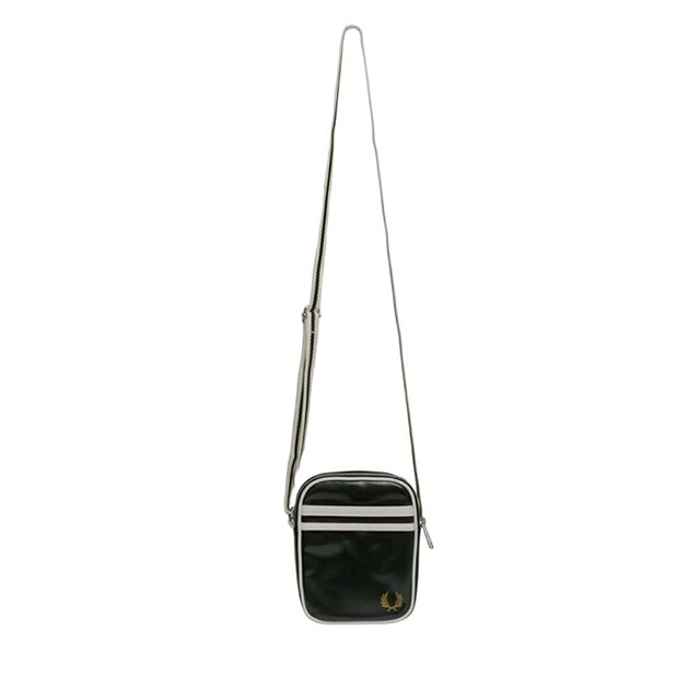 フレッドペリー FRED PERRY Classic Small Side Bag ショルダーバッグ l1179-d57 ユニセックス Black Ecru ブランド 斜めがけ ブランド 高級 おしゃれ プレゼント 男性 実用的 かっこいい
