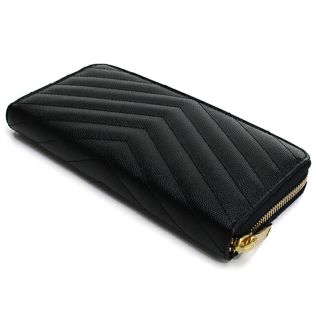 サンローラン 長財布ラウンドファスナー レディース ブランド SAINT LAURENT MONOGRAM MATELASSE レザー 358094 ブラック