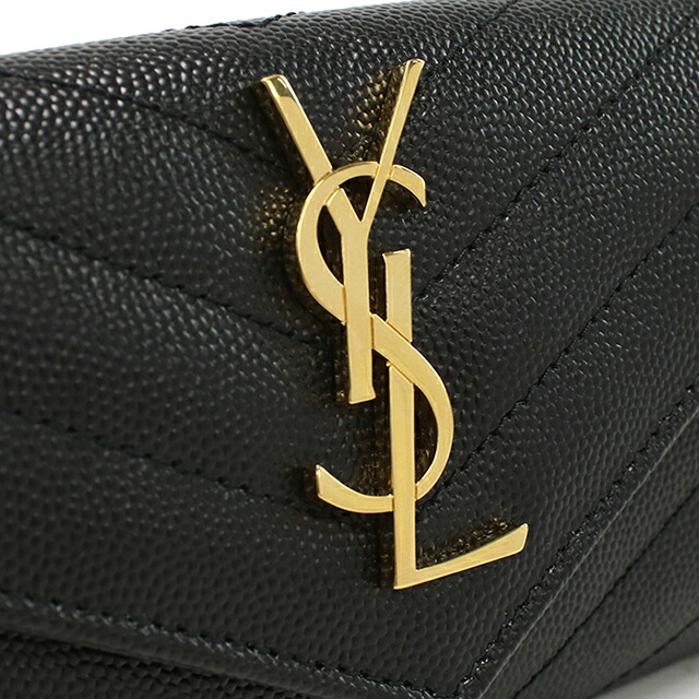 サンローラン 名刺入れ レディース ブランド SAINT LAURENT レザー 414404 ブラック 高級 おしゃれ プレゼント 実用的