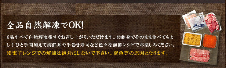 海鮮6品福袋 本マグロ 大トロ 目鉢まぐろ 中トロ ウニ イクラ ネギトロ づけ [海鮮福袋]