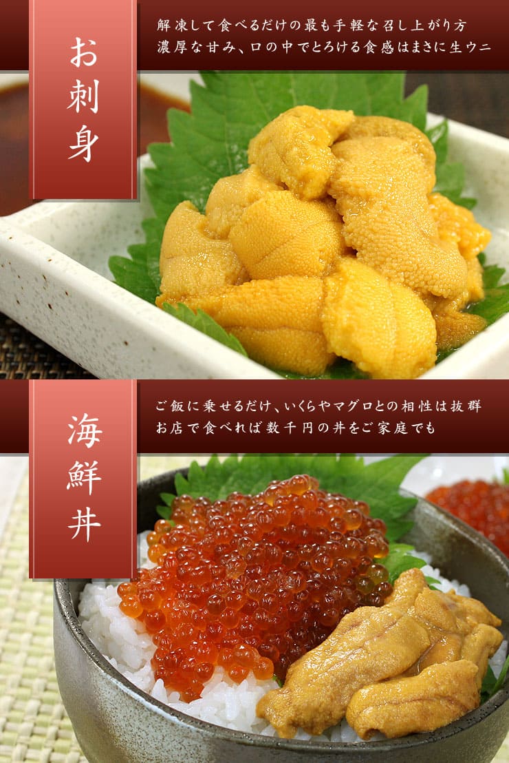 無添加 お刺身 ウニ 1kg(100g×10個) [生ウニ100-10p]