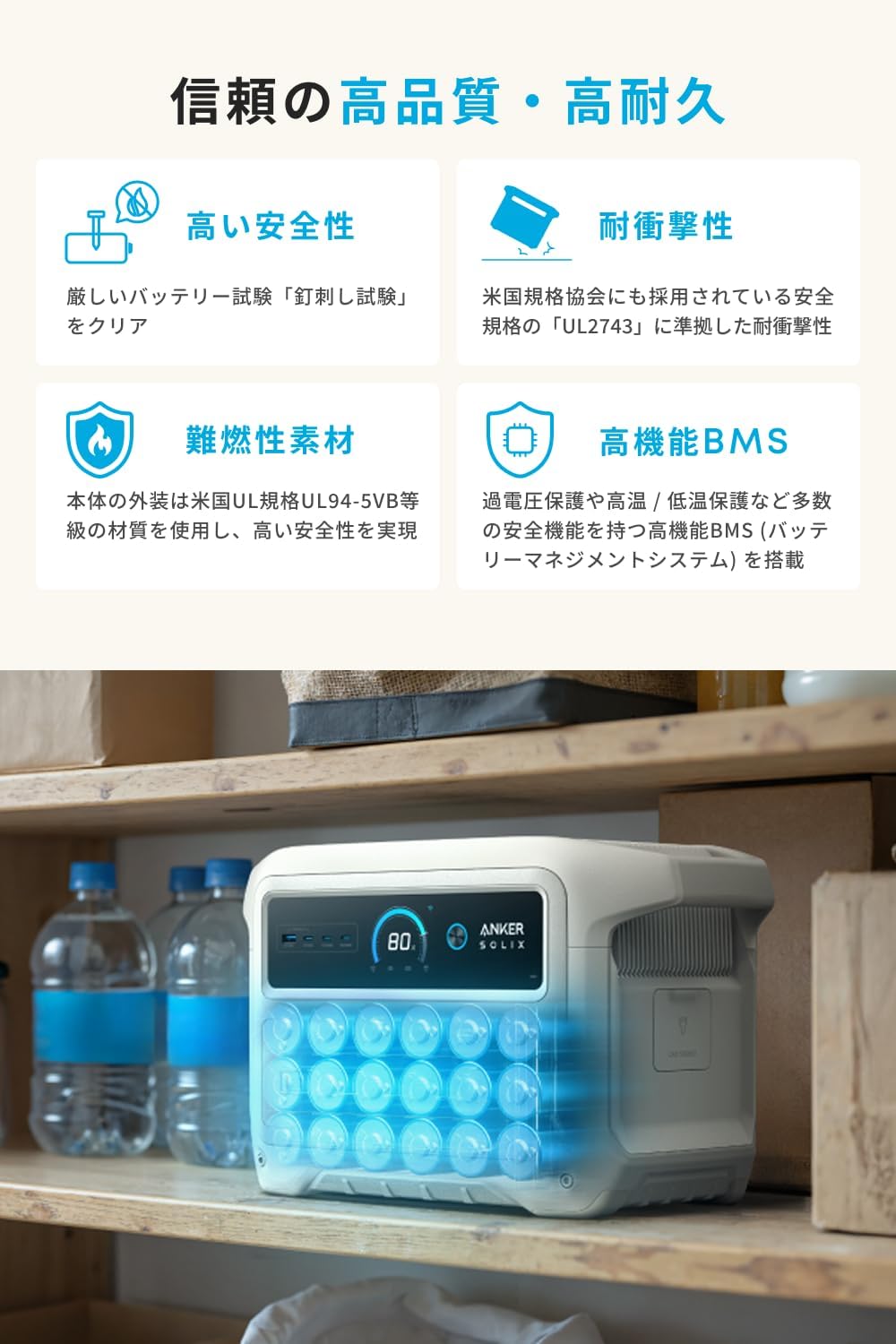 Anker Solix C1000 Gen 2 Portable Power Station オフホワイト