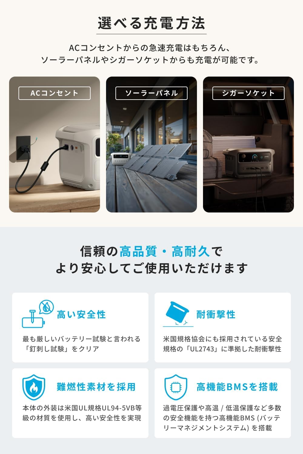 Anker Solix C2000 Gen 2 Portable Power Station ダークグレー