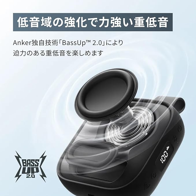 Soundcore Boom Go 3i (Bluetooth スピーカー)【最大40時間再生 / 15W出力 / IP68防塵・防水規格 / 小型 / ストラップ付属 / ディスプレイ搭載 / モバイルバッテリー機能 / アプリ対応 / USB-C充電 / 重低音】